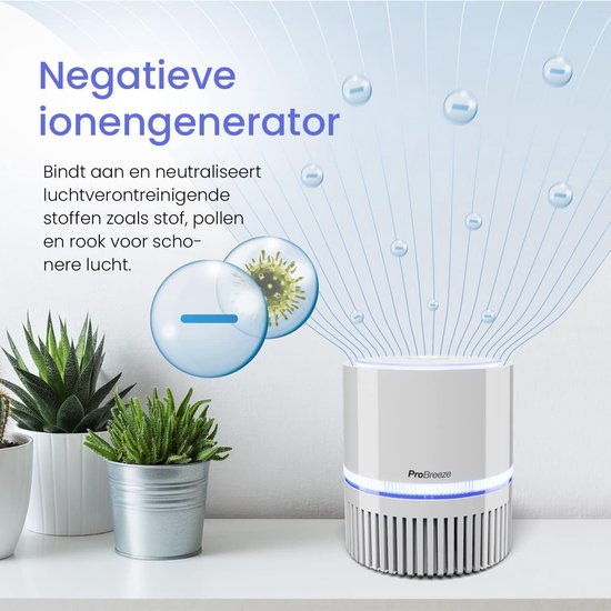 Luchtreiniger - air purifier - H13 HEPA filter en koolstof filter - 102m3/u