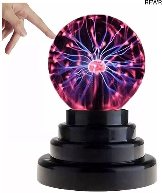 3 Inch Plasmalamp, Plasmabal, Nevelbol, Donderbliksem, Plug in Touch en Geluidsgevoelige Plasmabol, USB Voeding, Geweldig Cadeau voor Feesten, Verjaardagen en Feestdagen