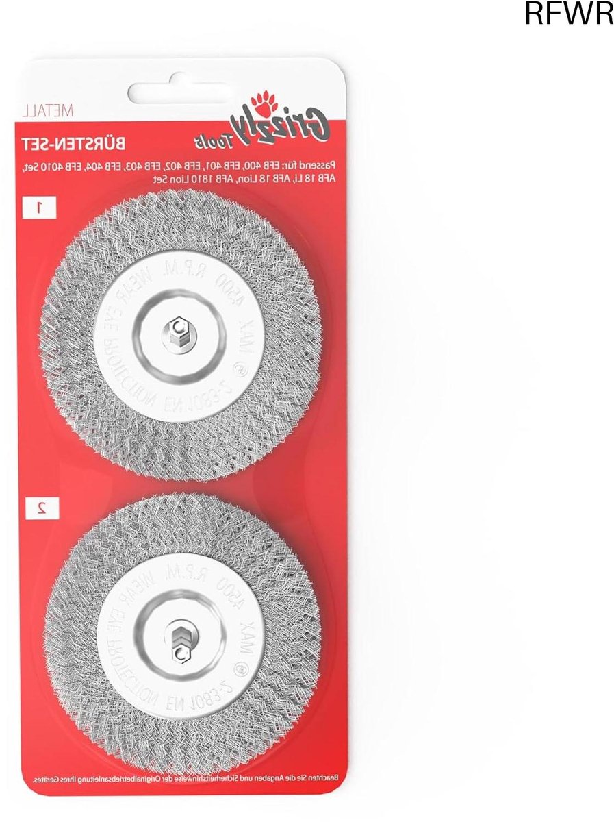 RFWR® Elektrische Voegenborstelset - 2 Draadborstels voor Voegreiniging