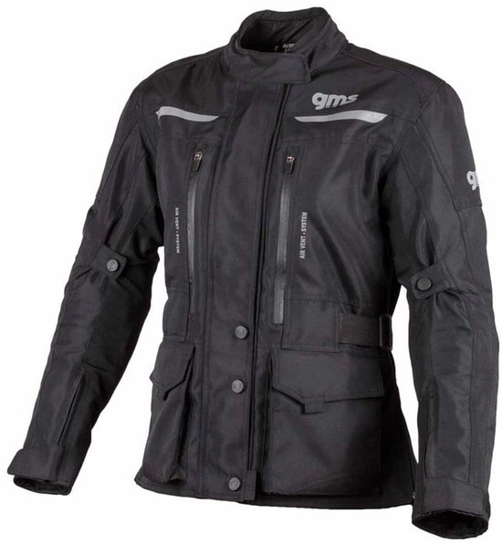 gms Gear Dames Zwarte Textiele Motorjas - Maat S - Jas