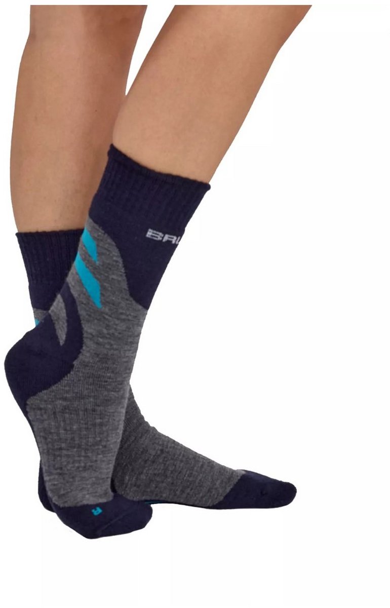 Brubeck TREKKING MERINO Dames Wandelsokken Hoogwaardige Wolmix & Zilverionen Ideaal voor Trekking & Outdoor 39-41 Turquoise