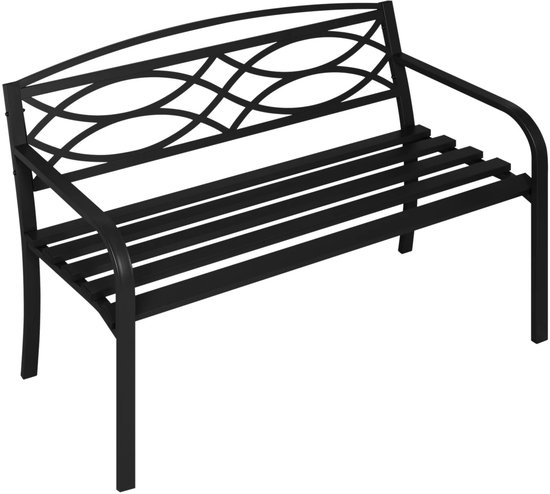LiveTastic Tuinbank Weerbestendig Gepoedercoat Metaal Zwart livetastic-tuinbank-weerbestendig-gepoedercoat-metaal-zwart