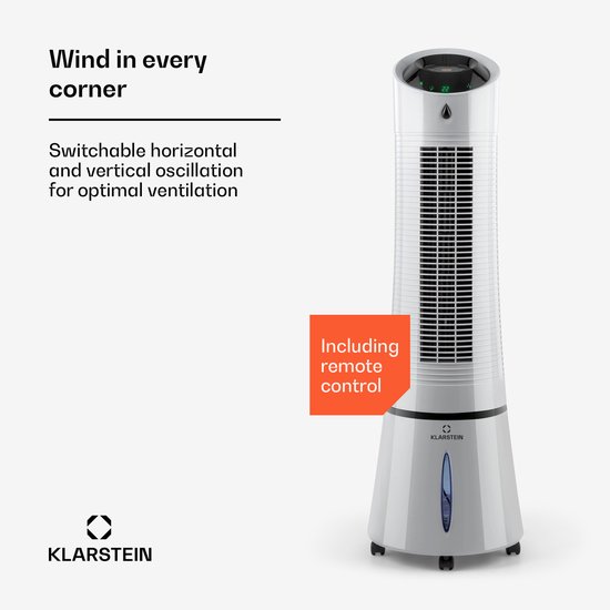 Luchtkoeler Aeg Klarstein Skyscraper Ice Smart 4 U 1 Zračni Hladnjak I Ventilator, Crn Luchtkoeler Klarstein