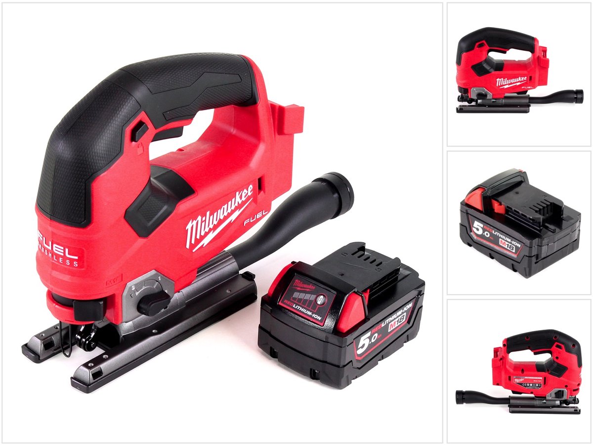 Milwaukee M18 FJS-501 Decoupeerzaag 18V Brushless + 1x accu 5,0Ah - zonder lader