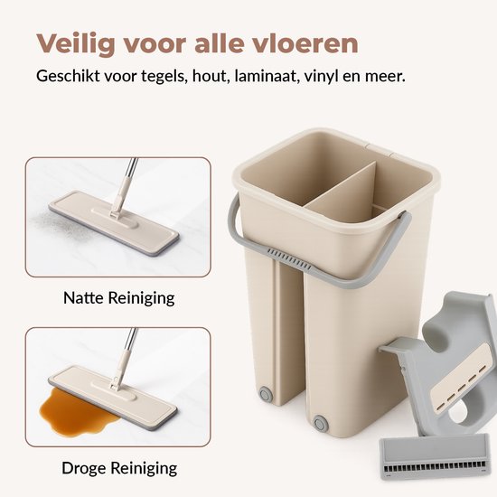 Flat Mop - Groot huishoudelijk schoonmaakgereedschap met lange steel voor hardhout, tegels, tapijt, keuken, garage met multifunctionele reiniging, huis, slaapkamer, microvezel, eenvoudige opslag, 42 Flat Mop - Groot huishoudelijk schoonmaakgereedschap met lange steel voor hardhout, tegels, tapijt, keuken, garage met multifunctionele reiniging, huis, slaapkamer, microvezel, eenvoudige opslag, 42