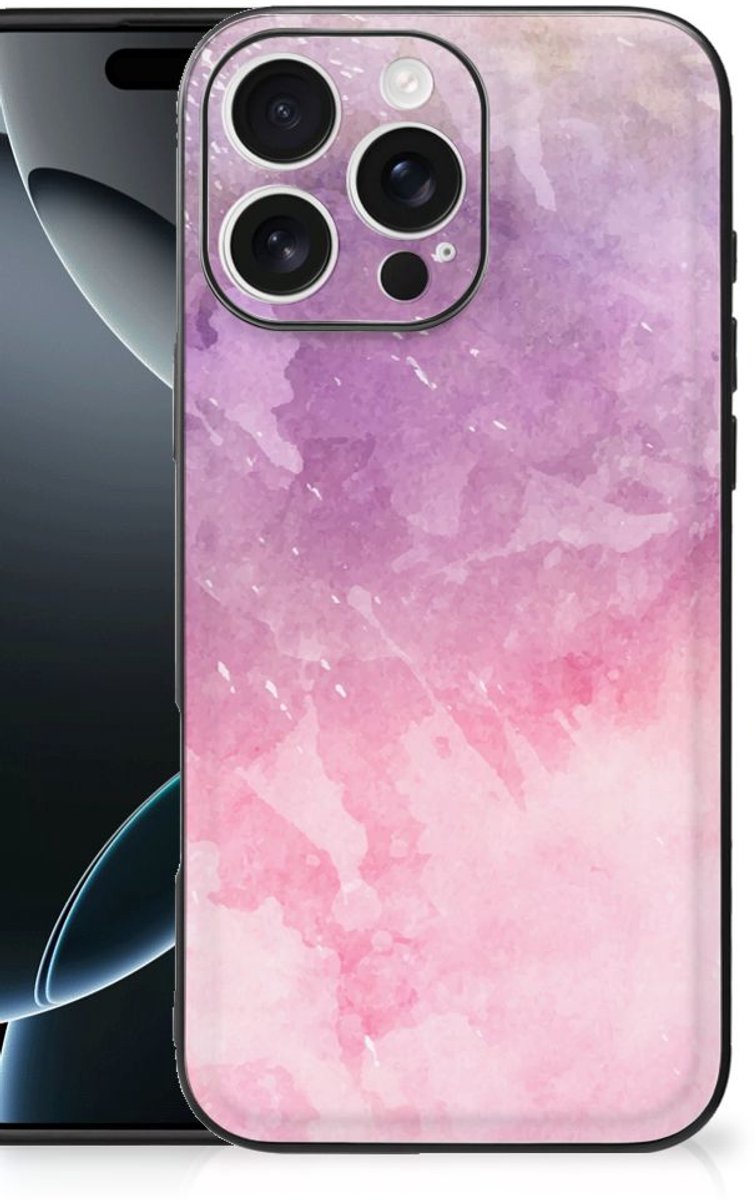 Kleurrijke Telefoonhoesje iPhone 16 Pro Max Pink Purple Paint