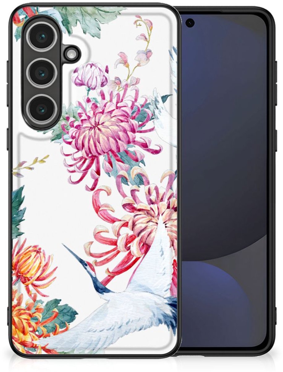 Samsung Galaxy S24 FE Dierenprint Telefoonhoesje Bird Flowers