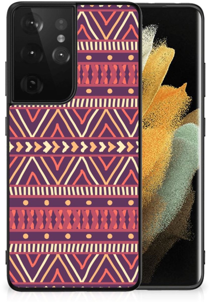 Samsung Galaxy S21 Ultra Back Case Aztec Paars
