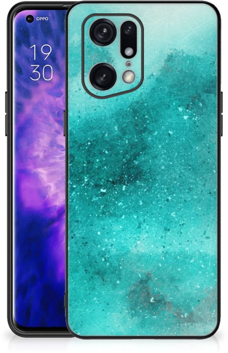 Kleurrijke Telefoonhoesje OPPO Find X5 Pro Painting Blue