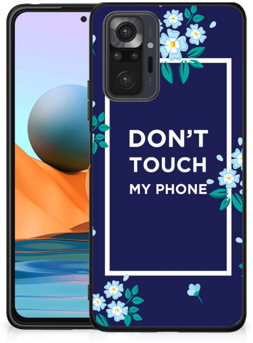 Xiaomi Redmi Note 10 Pro Telefoon Hoesje Flowers Blue DTMP