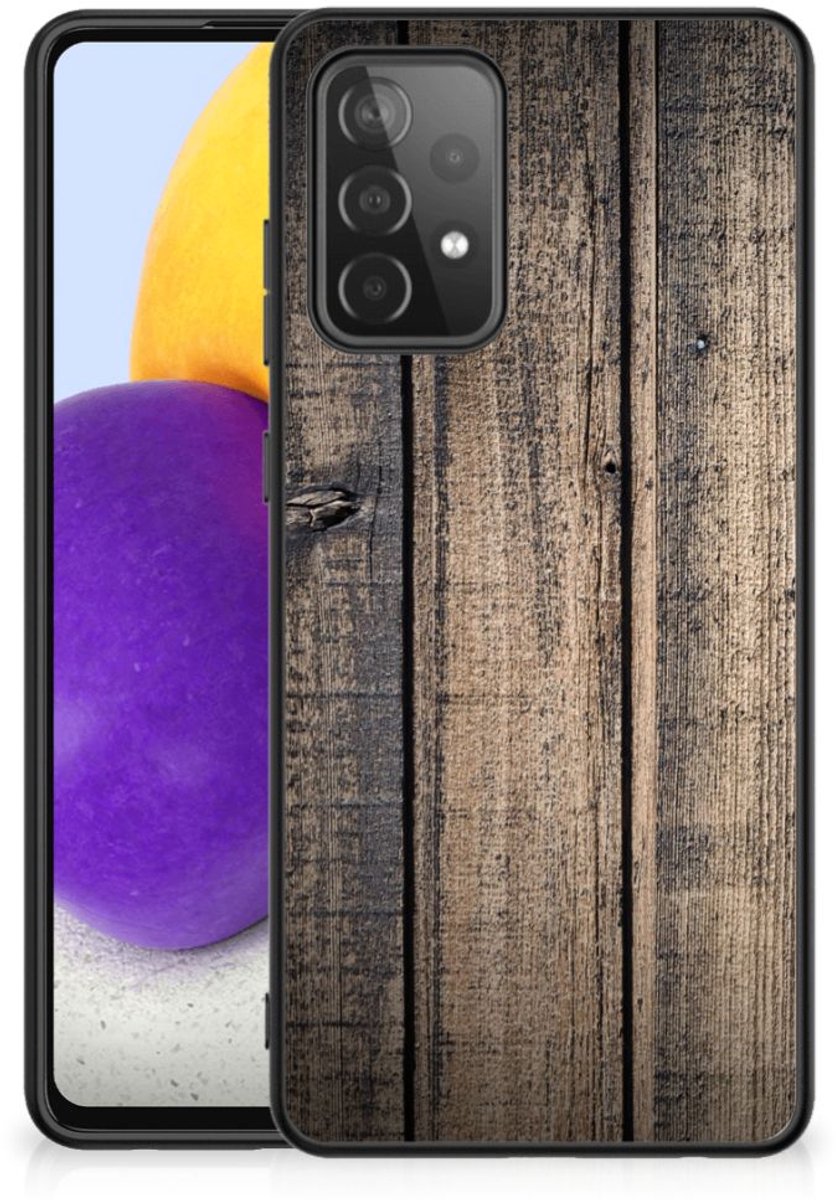 Samsung Galaxy A72 (5G/4G) Houten Print Telefoonhoesje Steigerhout