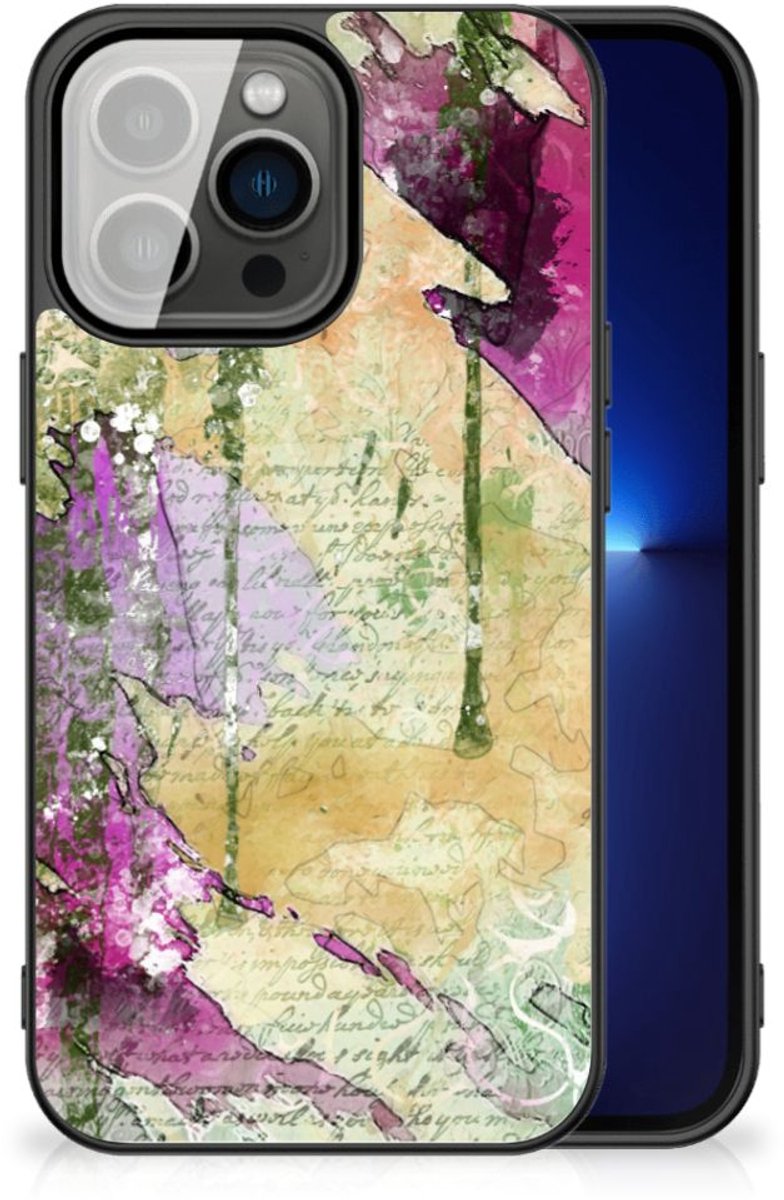 Back Cover voor Kleurrijke Telefoonhoesje iPhone 13 Pro Letter Painting