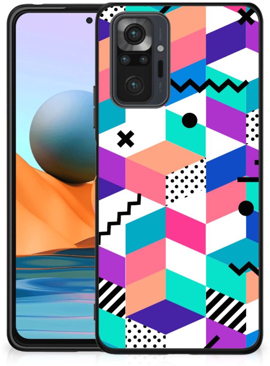 Xiaomi Redmi Note 10 Pro Backcover Blokken Kleurrijk