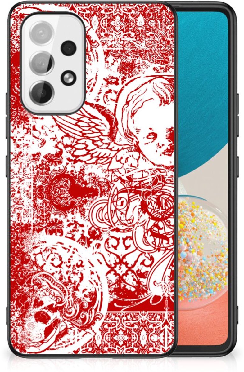 Telefoonhoesje Samsung Galaxy A53 Angel Skull Rood