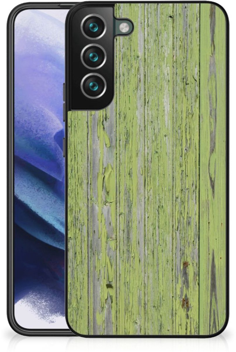 Samsung Galaxy S22 Plus Houten Print Telefoonhoesje Green Wood