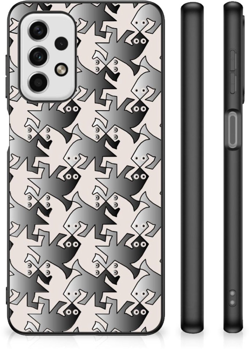 Samsung Galaxy A23 Dierenprint Telefoonhoesje Salamander Grey