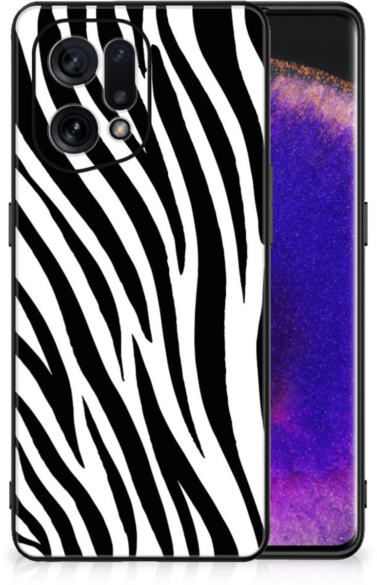 Back Cover voor OPPO Find X5 Dierenprint Telefoonhoesje Zebra