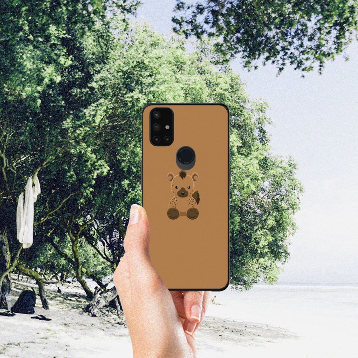 OnePlus Nord N10 5G Hoesje Baby Hyena