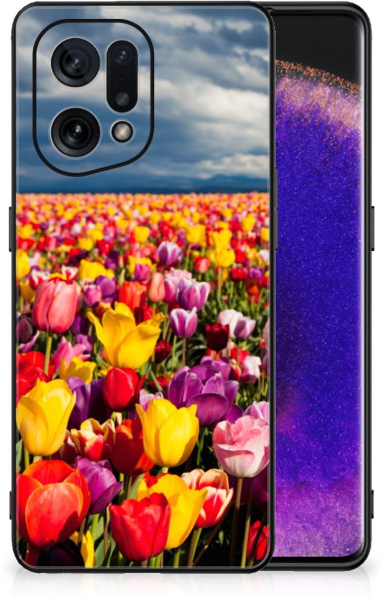 OPPO Find X5 Bloemen Hoesje Tulpen