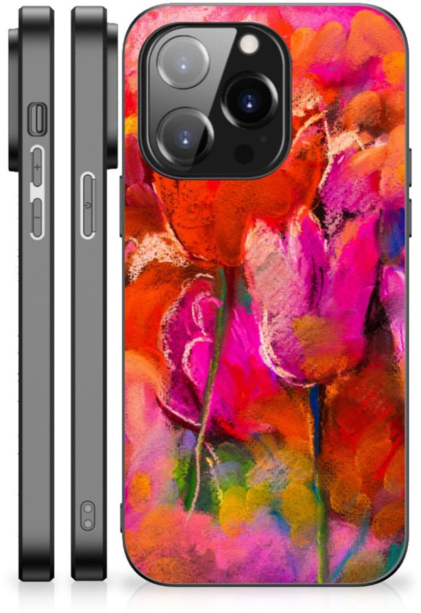 Kleurrijke Telefoonhoesje iPhone 14 Pro Tulips