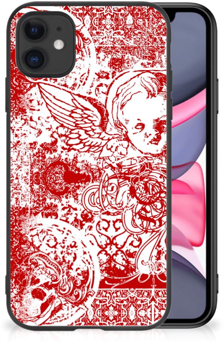 Telefoonhoesje iPhone 11 Angel Skull Rood
