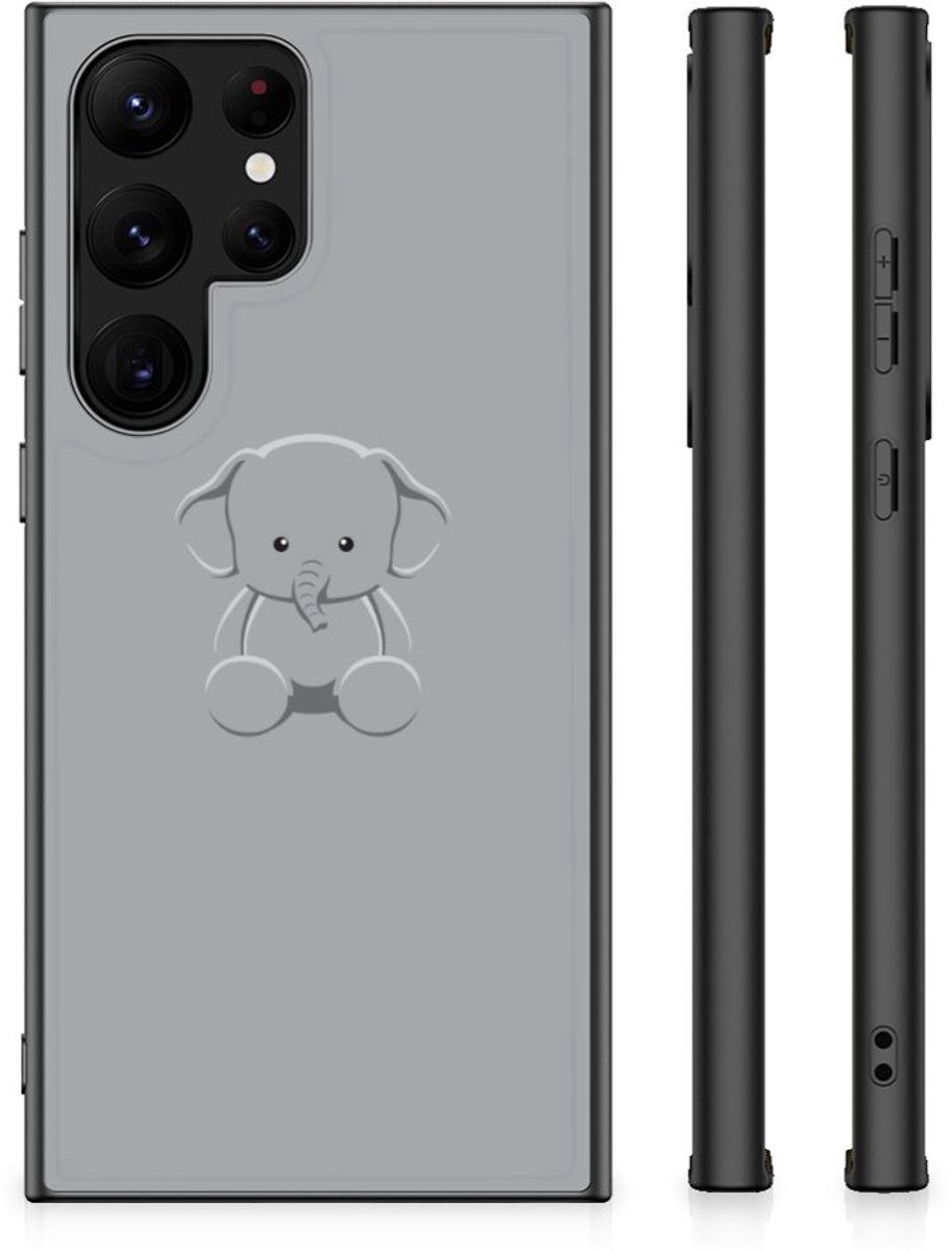 Samsung Galaxy S23 Ultra Hoesje Grijs Baby Olifant