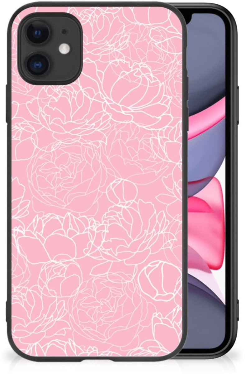 iPhone 11 Bloemen Hoesje White Flowers