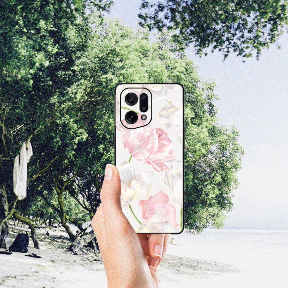 OPPO Find X5 Bloemen Hoesje Lovely Flowers