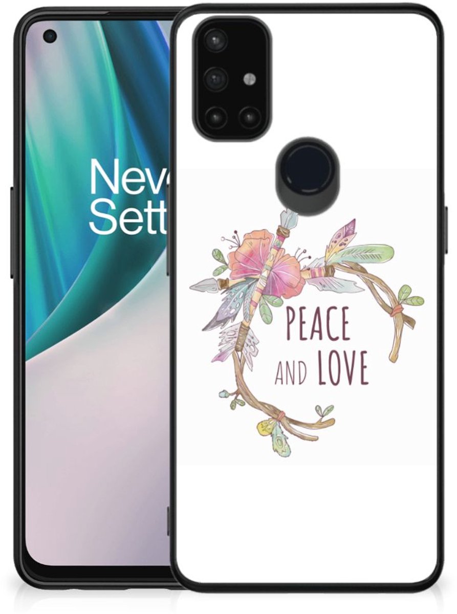 Back Cover voor OnePlus Nord N10 5G Hoesje Boho Text