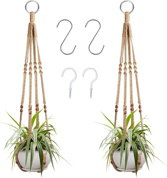 Plantenhangers - Hangende plantenhouder voor binnen en buiten decor - Macramé hangende
