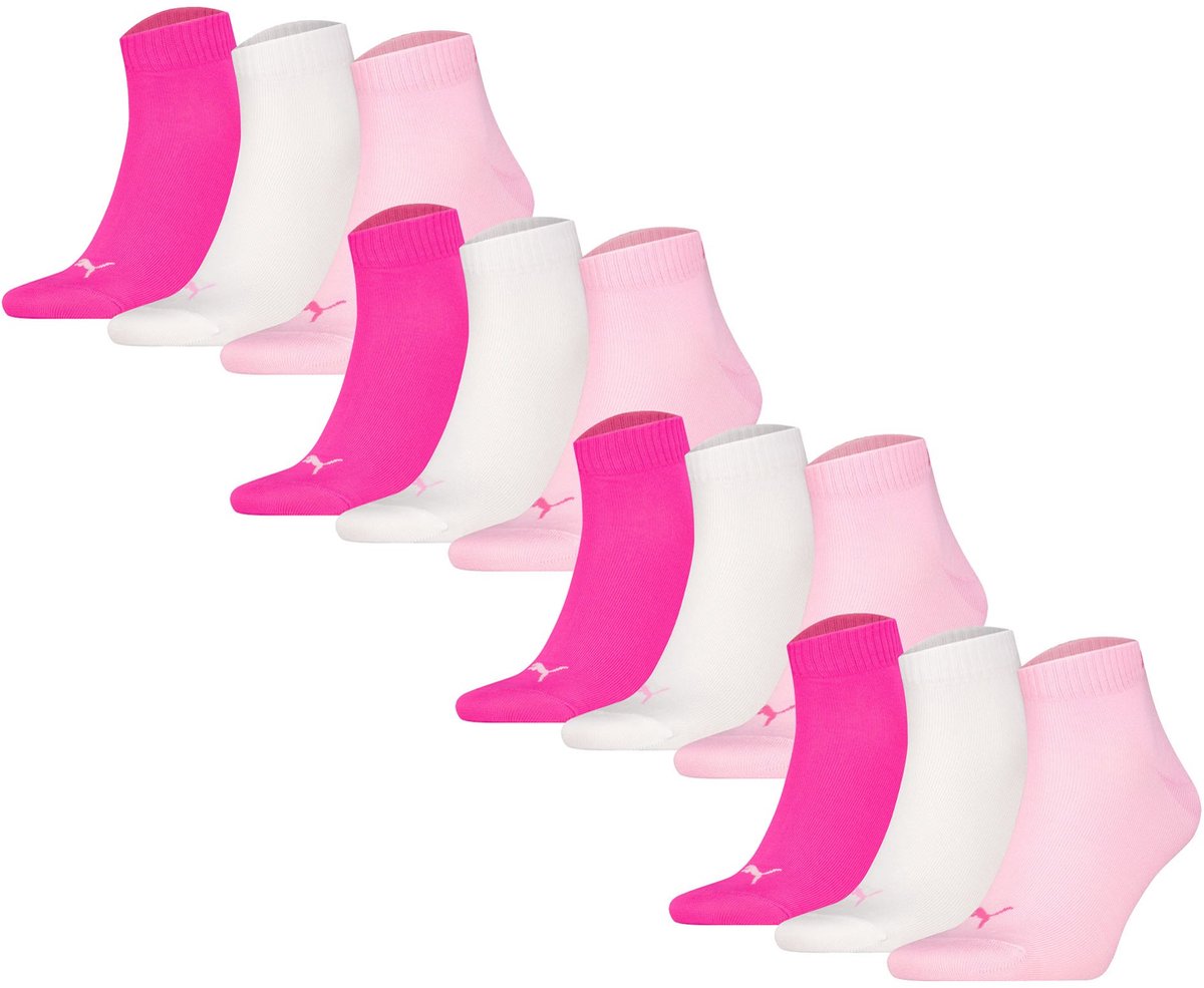 Puma Sokken Quarter Plain 12P Verpakking van 12 Roze