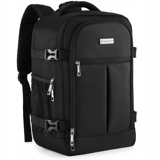 OTAHGK Handbagage 40 x 20 x 25 cm voor Ryanair onderstoel, reisrugzak, 20 liter, waterdicht, cabinetas, vliegtuig, kofferrugzak, laptoprugzak, casual dagrugzak, school, kantoor, tas, zwart, 40 x 20 x