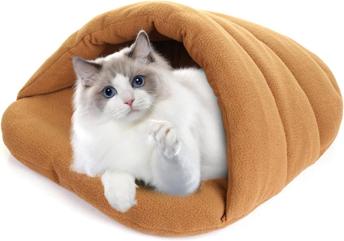 Allecto Plus – Comfortabel Kattenbed voor Honden en Katten – Zachte Huisdiergrot voor Warme Slaapplek – Pluche Huisdierbed met Extra Warming – Geschikt voor Huisdier Hond Kat