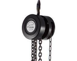 Handkettingtakel met een Capaciteit van 2200 lbs, 1T，10 ft/3 m Hefvermogen, Handmatig Blok, Industrieel Staal, Zwaar Hijswerk voor Werkplaats en Transport, Zwart
