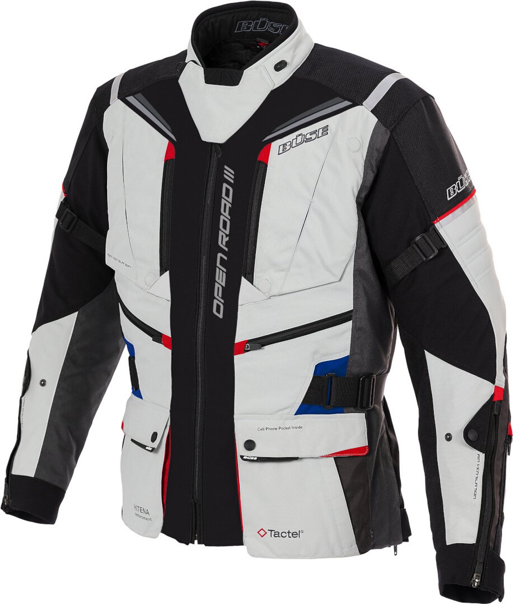 Büse Open Road III Dames Wit Grijs Waterdicht Textiel Jas - Jas
