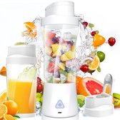 ibettertec-Personal blender to go - mini blender- 700ml - Smoothie Maker - 6000mAh - Eiwitshaker met blender - Draadloos - 6 Mesjes - LED-verlichting