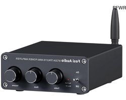 RFWR® Mini Bluetooth Stereo Versterker met 100W x 2 - 2.0 Kanaals HiFi Versterker voor Draadloze Geluidsstreaming
