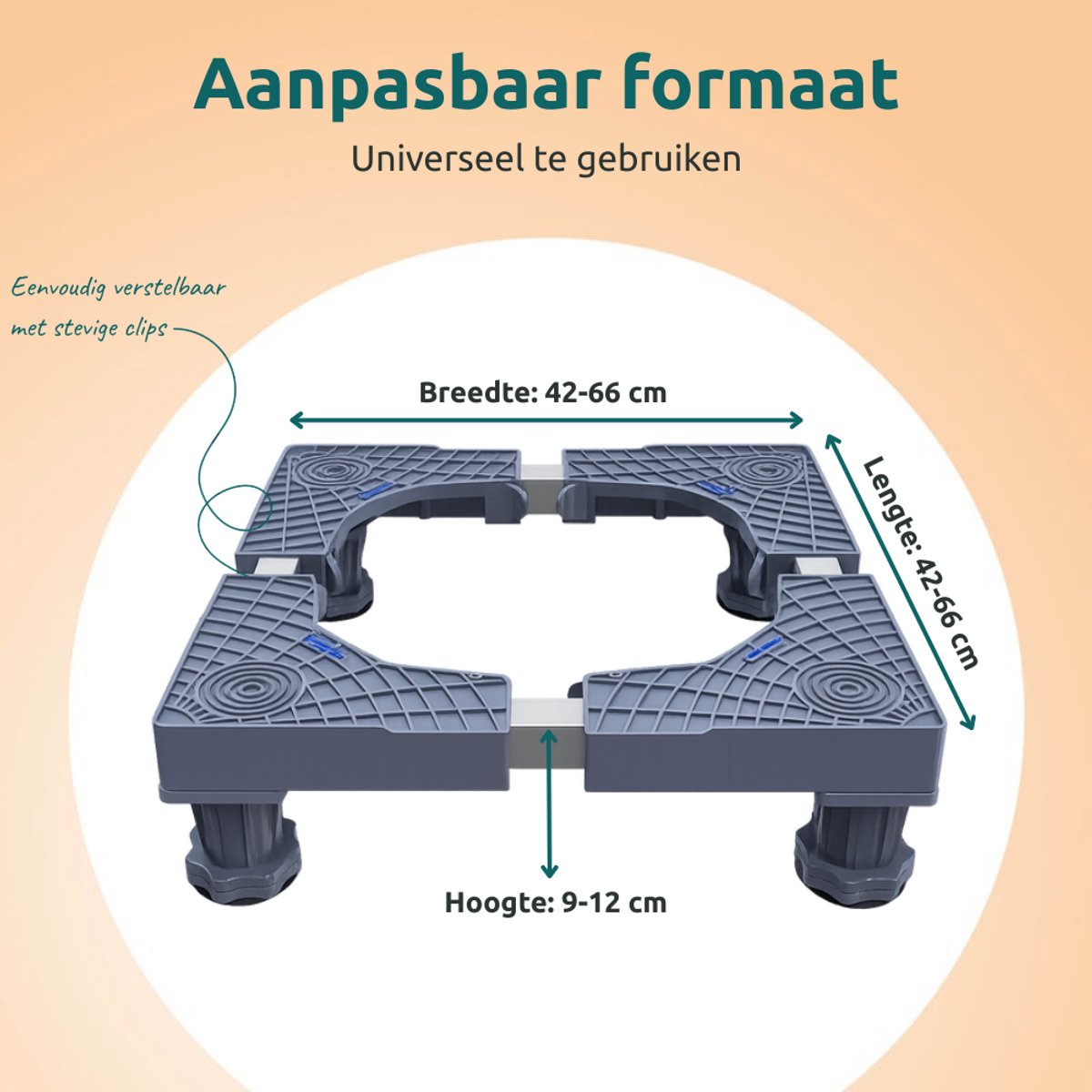 George Napoli Wasmachine Verhoger - Opbouwmeubel - Sokkel - Onderzetter - Onderbouwkast - Kast - Ook voor Droger, Koelkast, Vaatwasser en Vriezer — afbeelding 3