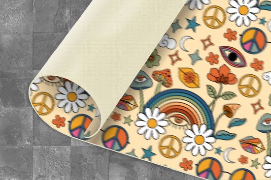 Tapis de cuisine 300x50 cm - Tapis de cuisine vinyle Vintage - Motifs - Été - Tapis de cuisine - Tapis de Cuisine