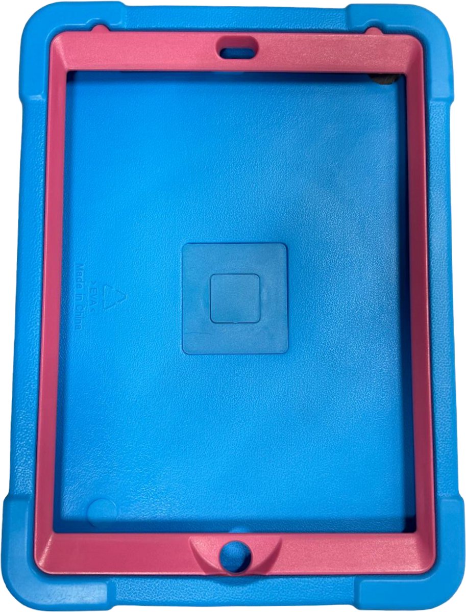 iPad 9,7 2018 2017 Air 1 2 met stand en rotatie blauw / roze