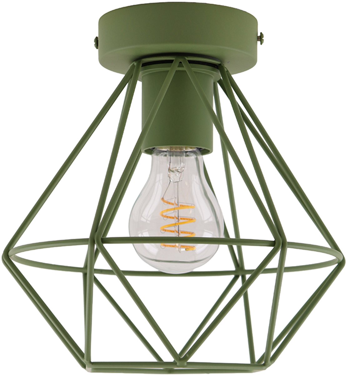 Olucia - JOCHEM - Plafondlamp - Groen - Vorm: Overig