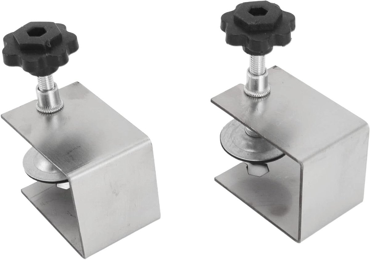 Allecto Premium - Ladefront Installatieclip 2 stuks - Eenvoudig te monteren - Professionele montageklem - Stevig en instelbaar - Antislip voor kast