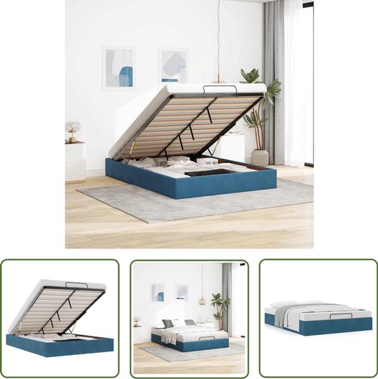 vidaXL - Bed frame zonder matras - Zwart - Fluweel - 90x200 cm | Leen Bakker