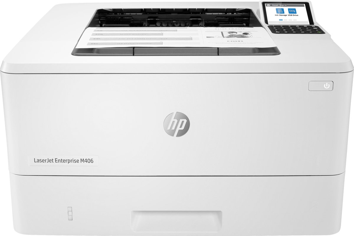 HP LaserJet Enterprise M406dn Zwart-wit Printer, Alleen Ethernet; Dubbelzijdig