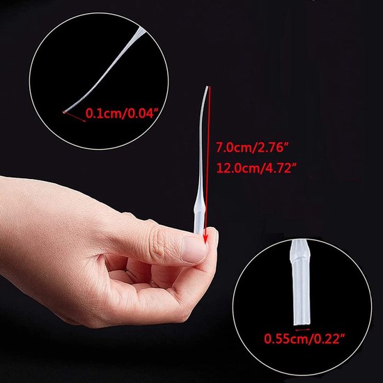Eowppue Micro-Tips Plastic Lijmfles Met Precisie Applicator - Lijm Extender Voor Craft, Lab Dispensing (200 Stuks