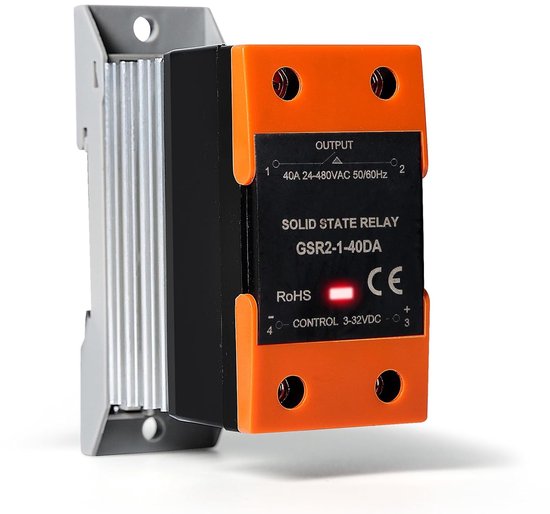 25 A SSR driefasen Solid State Relais 25A; DC naar AC, halfgeleiderrelais, 3 fasen (ingangen 3-32 VDC, uitgangen 24-480 VAC 25 A SSR driefasen Solid State Relais 25A; DC naar AC, halfgeleiderrelais, 3 fasen (ingangen 3-32 VDC, uitgangen 24-480 VAC