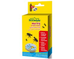 ECOstyle Navulbare Mierenlokdoos - Mieren Bestrijding - Binnen & Buiten - Bestrijdt hele Nest - Snel & Effectief - 2 Stuks