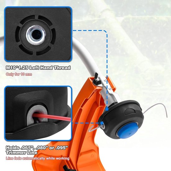 3 stuks geschikt voor T25 Tap Advance trimmerkoppen geschikt voor grasmaaiers, onkruidverdelgers, geschikt voor Husqvarna trimmers met rechte schacht van Merkloos	 — afbeelding 2