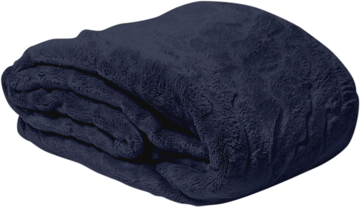 Cozy Bliss Luxury Milky Pluche Plaid - Marine blauw