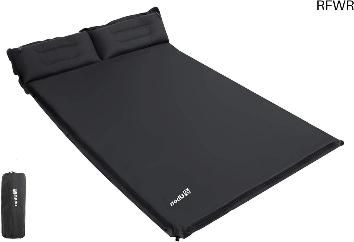 RFWR® Zelfopblazende Dubbele Campingmatras met Kussen 190x130cm voor Comfortabel Kamperen